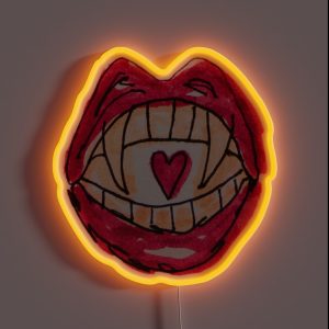 Vampire Teeth 3 RGB Neon Sign