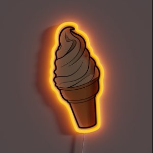 Vanilla Ice Cream Cone RGB Neon Sign Vanilla Ice Cream Cone RGB Neon Sign