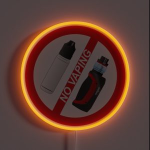 Vaping Prohibited Sign RGB Neon Sign Vaping Prohibited Sign RGB Neon Sign