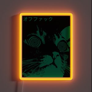 Vaporwave Cool Cat Japanese Urban Neon Style RGB Neon Sign Vaporwave Cool Cat Japanese Urban Neon Style RGB Neon Sign