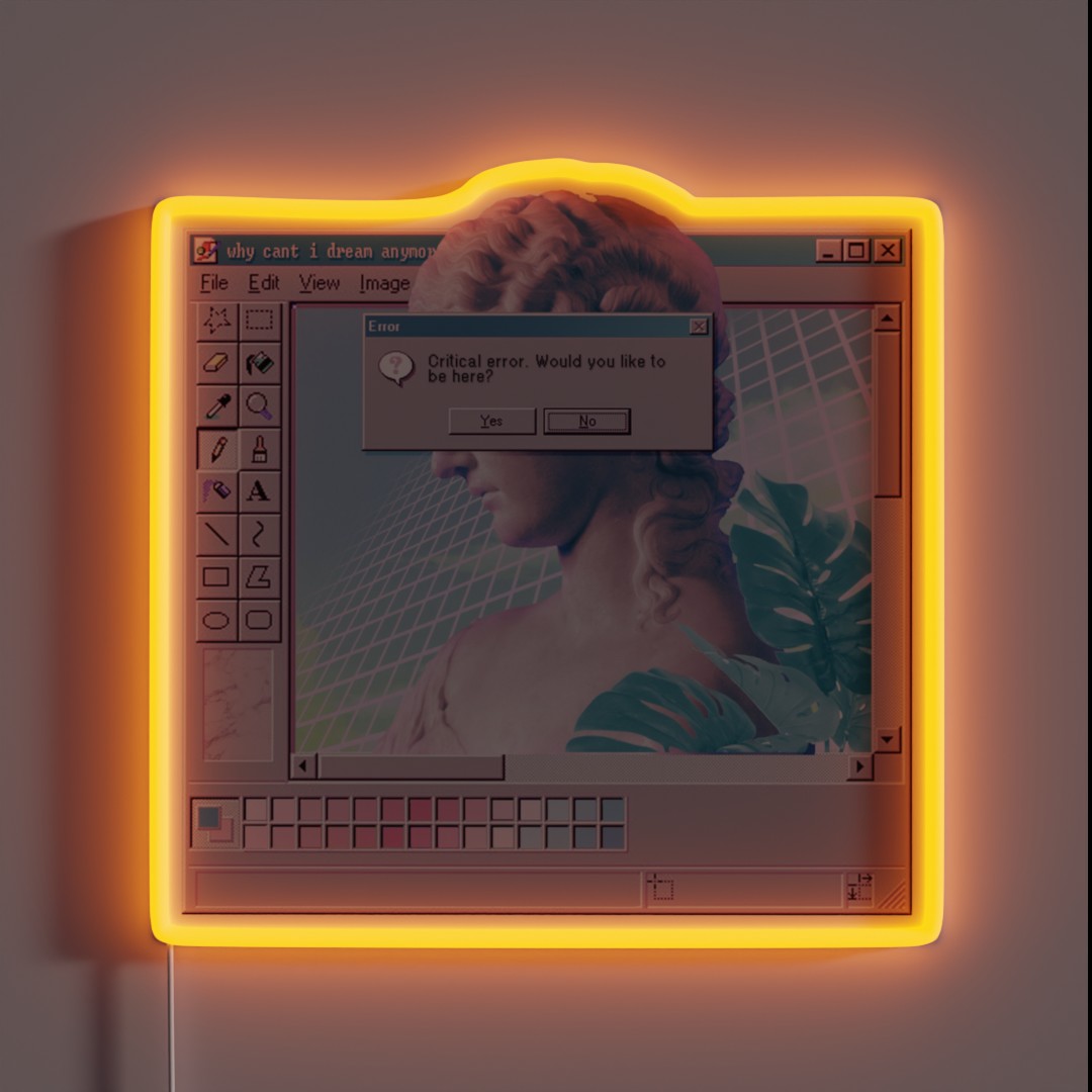 Vaporwave MS Paint Ultra RGB Neon Sign Vaporwave MS Paint Ultra RGB Neon Sign