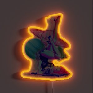 Vaporwave Pinup Space Girl RGB Neon Sign
