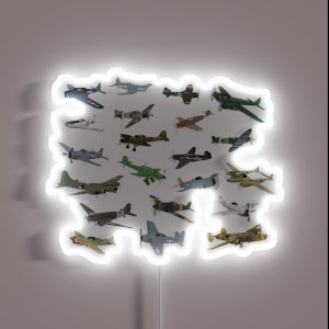 Various WW2 Airplanes RGB Neon Sign