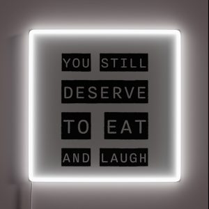 Vash Stampede You Deserve To Eat And Laugh Quote RGB Neon Sign