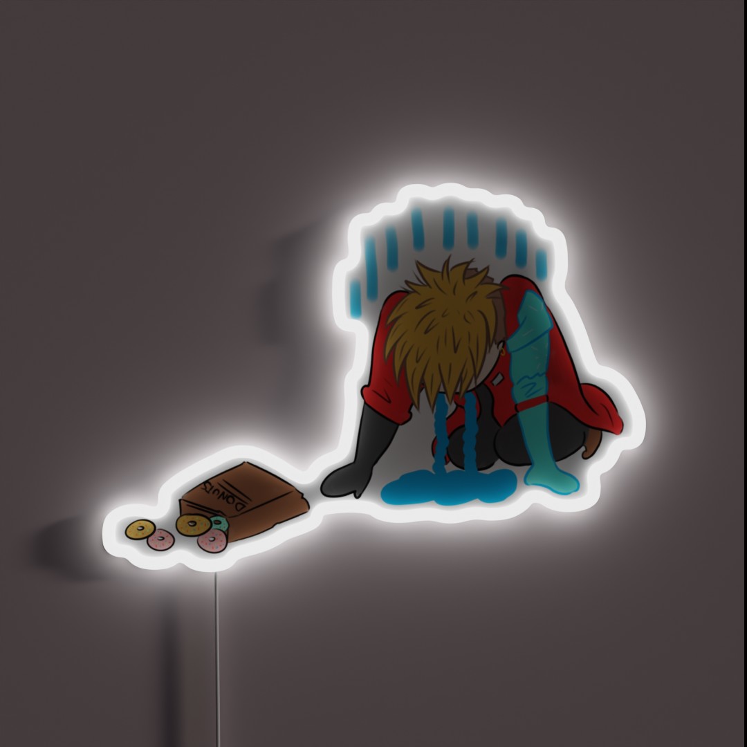 Vash The Stampede And Donuts RGB Neon Sign Vash The Stampede And Donuts RGB Neon Sign