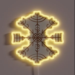 Veldismagn Icelandic Bind Rune Protection Health And Good Luck RGB Neon Sign