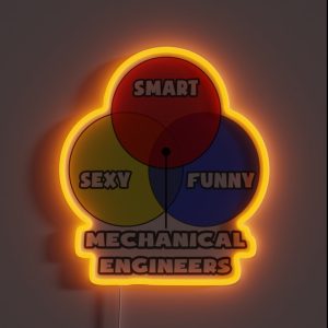 Venn Diagram Mechanical Engineers RGB Neon Sign