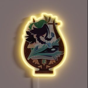 Venti And Dvalin Genshin Impact RGB Neon Sign