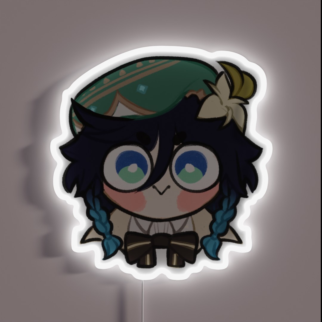 Venti Genshin Chibi RGB Neon Sign Venti Genshin Chibi RGB Neon Sign