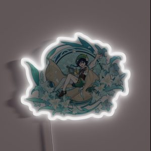 Venti Genshin Impact Ballads Of Breeze Splash RGB Neon Sign Venti Genshin Impact Ballads Of Breeze Splash RGB Neon Sign