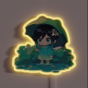 Venti Rainy Day Genshin Impact RGB Neon Sign Venti Rainy Day Genshin Impact RGB Neon Sign