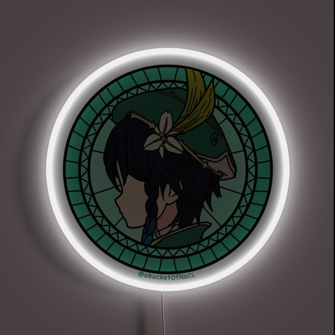 Venti Stained Glass Inspired Design RGB Neon Sign Venti Stained Glass Inspired Design RGB Neon Sign