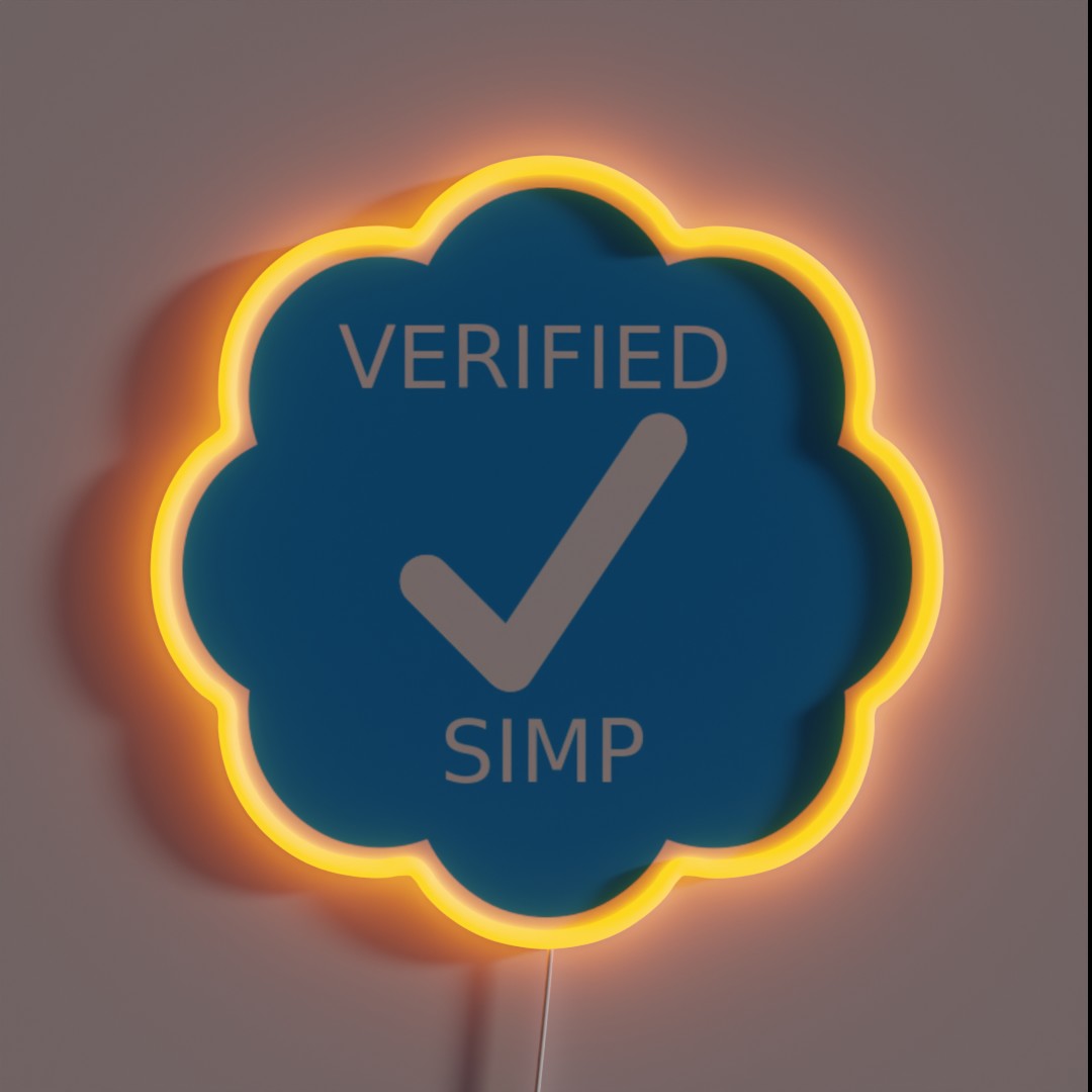 Verified Twitter Simp RGB Neon Sign Verified Twitter Simp RGB Neon Sign