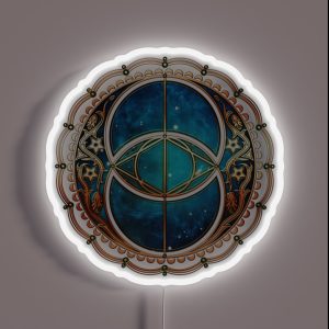 Vesica Piscis Chalice Well Celtic Symbol Avalon Magic RGB Neon Sign