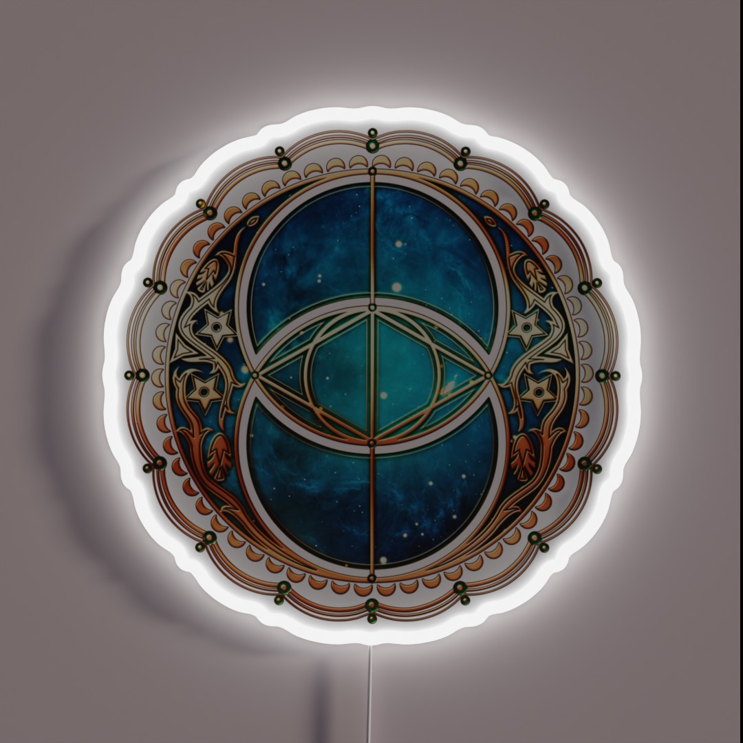 Vesica Piscis Chalice Well Celtic Symbol RGB Neon Sign Vesica Piscis Chalice Well Celtic Symbol RGB Neon Sign