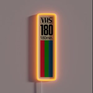 VHS Tape Vertical RGB Neon Sign