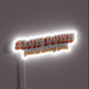 Vienna Slow Down You Re Doing Fine RGB Neon Sign