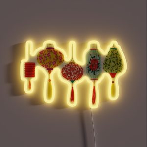 Vietnamese Lanterns RGB Neon Sign