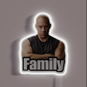 Vin Diesel FAMILY MEME RGB Neon Sign Vin Diesel FAMILY MEME RGB Neon Sign