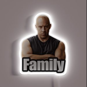 Vin Diesel Family Meme RGB Neon Sign Vin Diesel Family Meme RGB Neon Sign