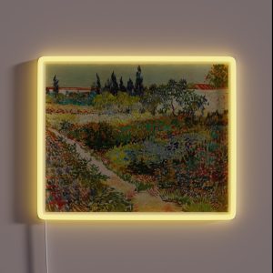 Vincent Van Gogh Garden At Arles 1888 RGB Neon Sign