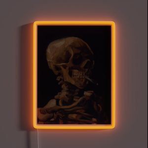 Vincent Van Gogh S Skull With A Burning Cigarette RGB Neon Sign
