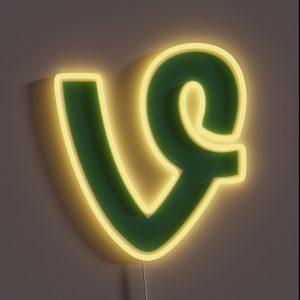 Vine Logo RIP RGB Neon Sign Vine Logo RIP RGB Neon Sign