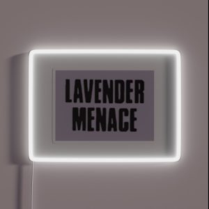 Vingtage Lesbian Feminist Lavender Menace RGB Neon Sign Vingtage Lesbian Feminist Lavender Menace RGB Neon Sign