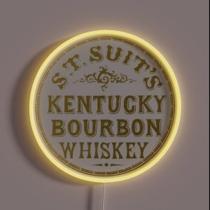 Vintage 1862 S T Suit S Kentucky Bourbon Whiskey RGB Neon Sign