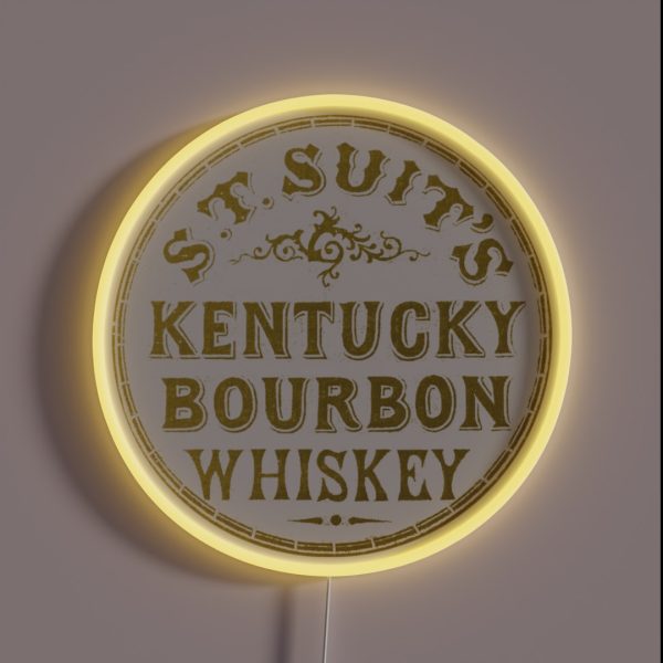 Vintage 1862 S T Suit S Kentucky Bourbon RGB Neon Sign