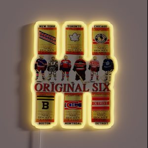 Vintage 90s NHL Original 6 Hockey RGB Neon Sign Vintage 90s NHL Original 6 Hockey RGB Neon Sign