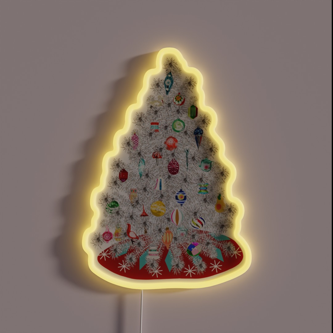 Vintage Aluminum Christmas Tree RGB Neon Sign Vintage Aluminum Christmas Tree RGB Neon Sign