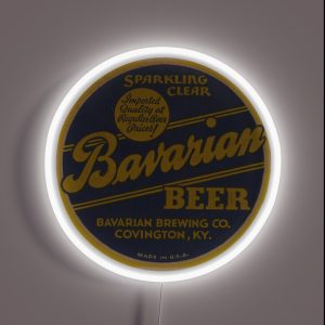 Vintage Bavarian Beer Bavarian Brewing Company Covington Kentucky RGB Neon Sign Vintage Bavarian Beer Bavarian Brewing Company Covington Kentucky RGB Neon Sign
