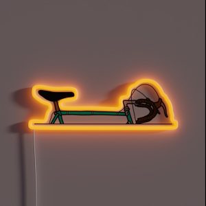 Vintage Bicycle Top Section Celeste RGB Neon Sign