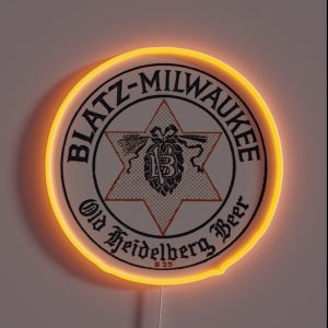 Vintage Blatz Old Heidelberg Beer Blatz Brewing Co Milwaukee Wisconsin RGB Neon Sign Vintage Blatz Old Heidelberg Beer Blatz Brewing Co Milwaukee Wisconsin RGB Neon Sign
