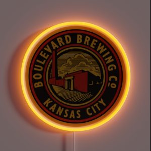 Vintage Boulevard Beer Co Bottle Cap RGB Neon Sign