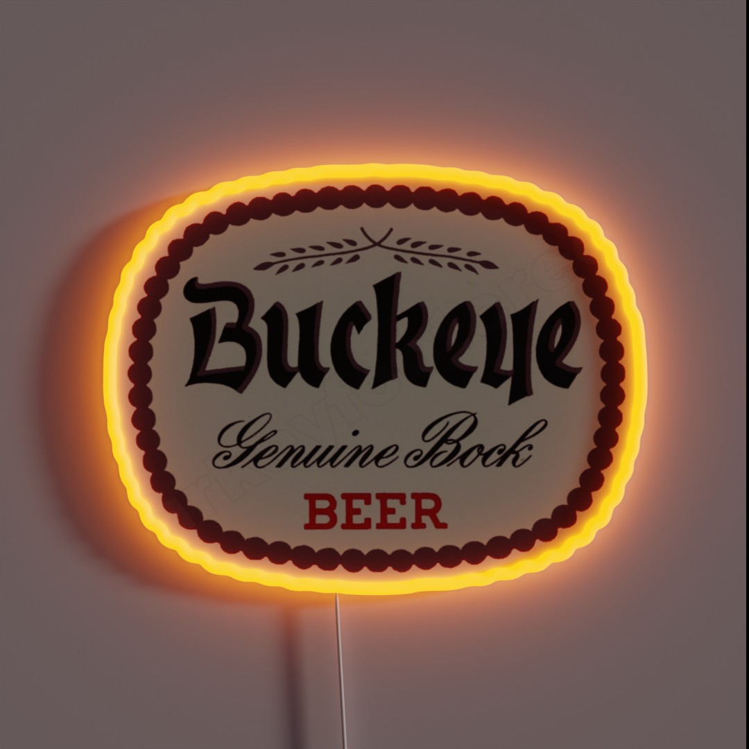 Vintage Buckeye Bock Beer Buckeye Brewing RGB Neon Sign Vintage Buckeye Bock Beer Buckeye Brewing RGB Neon Sign