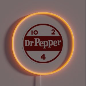Vintage Dr Pepper Logo RGB Neon Sign