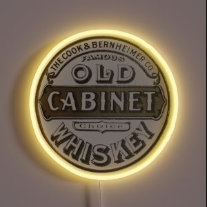 Vintage Famous Old Cabinet Whiskey RGB Neon Sign