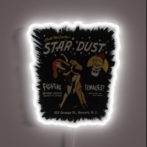 Vintage Fighting Gals Dive Bar RGB Neon Sign