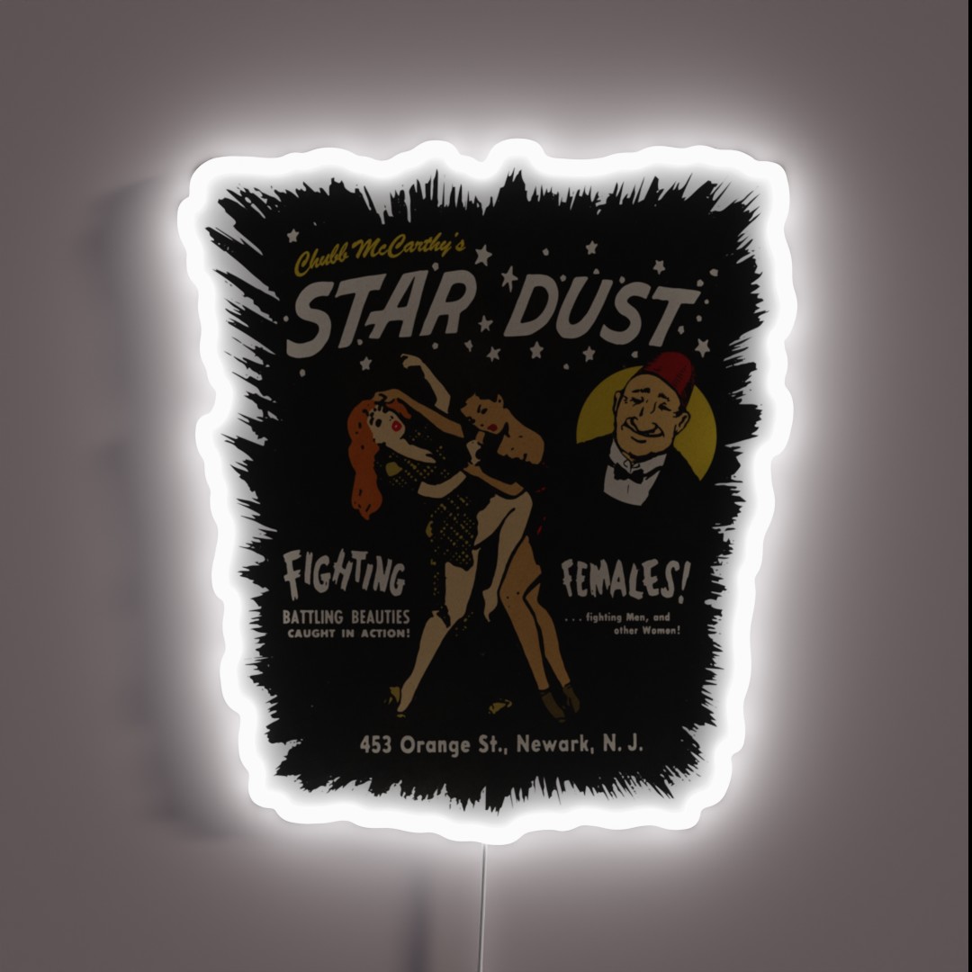 Vintage Fighting Gals Dive Bar RGB Neon Sign Vintage Fighting Gals Dive Bar RGB Neon Sign