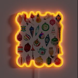 Vintage Glass Ornaments RGB Neon Sign Vintage Glass Ornaments RGB Neon Sign