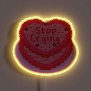 Vintage Heart Cake RGB Neon Sign