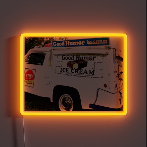 Vintage Ice Cream Truck RGB Neon Sign