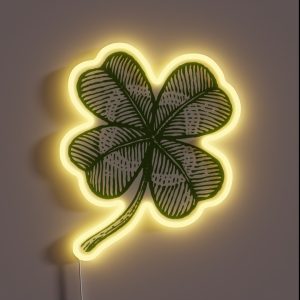 Vintage Lucky Clover RGB Neon Sign