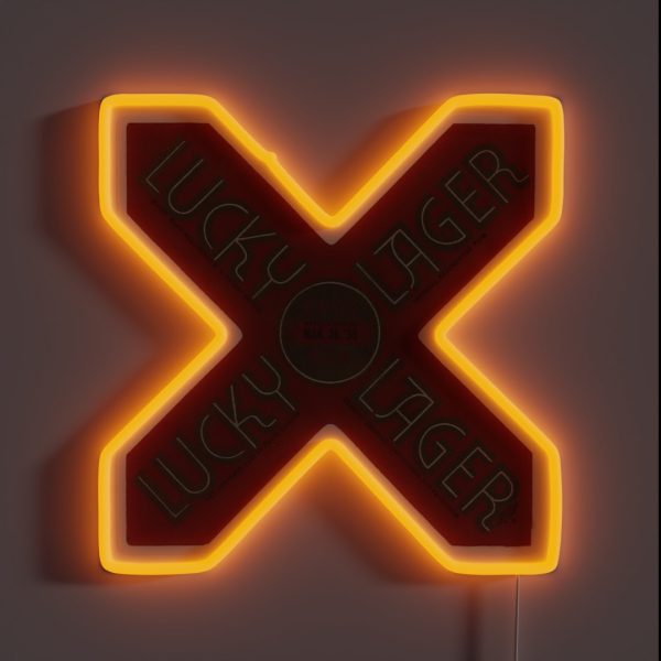 Vintage Lucky Lager General Brewing Co San RGB Neon Sign