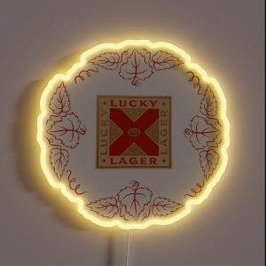 Vintage Lucky Lager General Brewing Co San Francisco California RGB Neon Sign