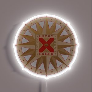 Vintage Lucky Lager General Brewing Co San Francisco California RGB Neon Sign