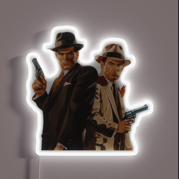 Vintage Mafia Gangsters RGB Neon Sign