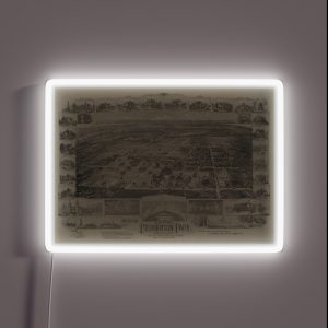 Vintage Map Of Prohibition Park 1898 RGB Neon Sign